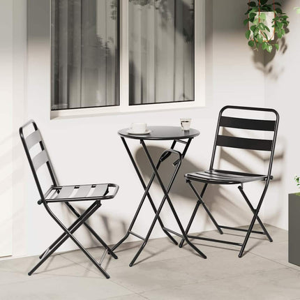 Trädgårds Bistro Set 3 st Antracit Stål