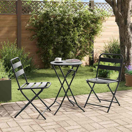Trädgårds Bistro Set 3 st Antracit Stål