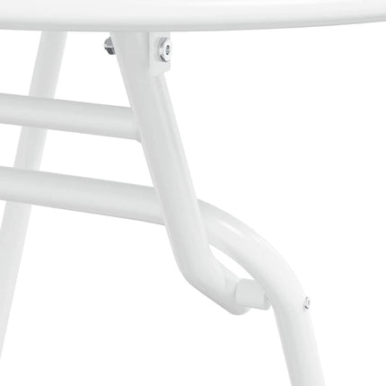 Trädgårds Bistro Set 3 pcs Vit Stål