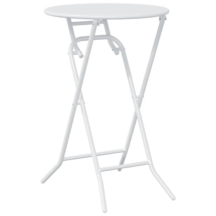 Trädgårds Bistro Set 3 pcs Vit Stål