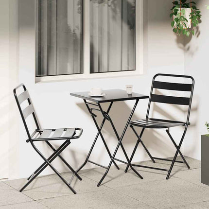 Trädgårds Bistro Set 3 pcs Antracit Stål