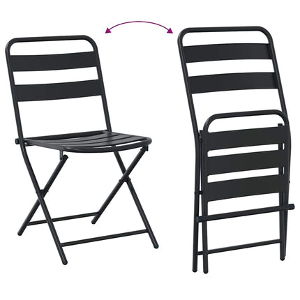 Trädgårds Bistro Set 3 pcs Antracit Stål