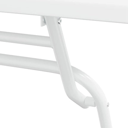 Trädgårds Bistro Set 3 st Vit Stål