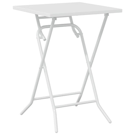 Trädgårds Bistro Set 3 pcs Vit Stål