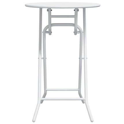 Trädgårdsbord Vit 50 x 50 x 72 cm Metall