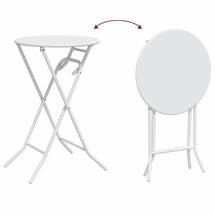 Trädgårdsbord Vit 50 x 50 x 72 cm Metall