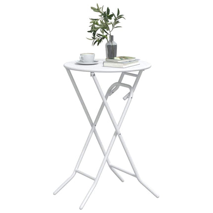 Trädgårdsbord Vit 50 x 50 x 72 cm Metall