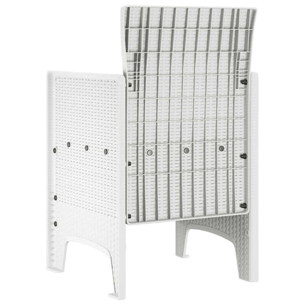 Trädgård Stol med kudde 2 pcs Vit 53 x 49 x 85 cm Polypropylen