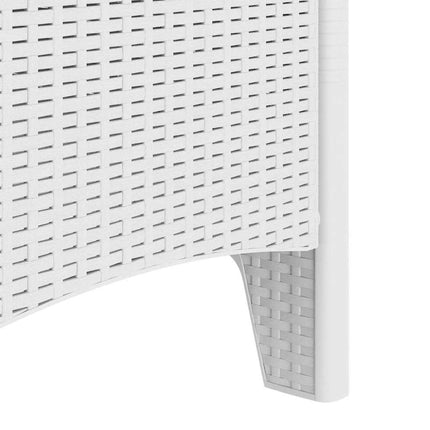 Trädgård Stol med kudde 2 pcs Vit 53 x 49 x 85 cm Polypropylen