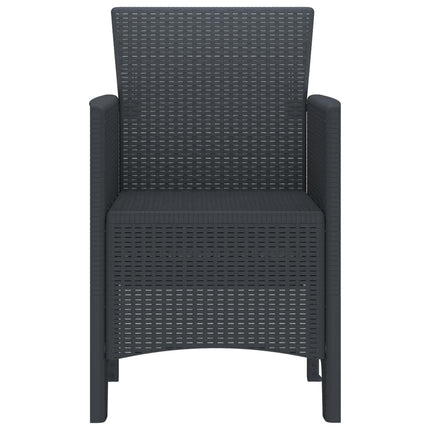 Trädgård Stol 4 pcs Antracit 53 x 49 x 85 cm Polypropylen