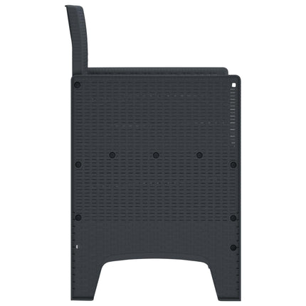 Trädgård Stol 4 pcs Antracit 53 x 49 x 85 cm Polypropylen