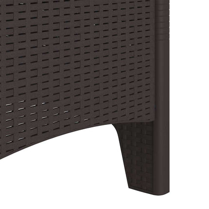 Trädgård Stol med kudde 4 pcs Brun 53 x 49 x 85 cm Polypropylen