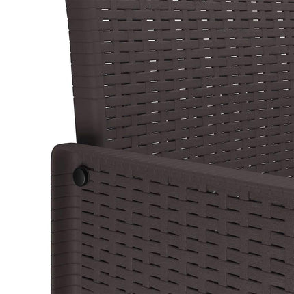 Trädgård Stol med kudde 4 pcs Brun 53 x 49 x 85 cm Polypropylen