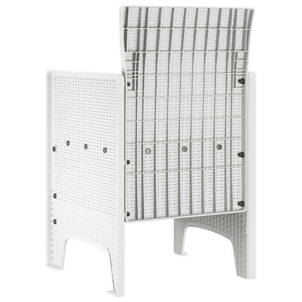 Trädgård Stol med kudde 4 pcs Vit 53 x 49 x 85 cm Polypropylen