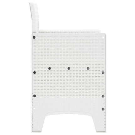 Trädgård Stol med kudde 4 pcs Vit 53 x 49 x 85 cm Polypropylen