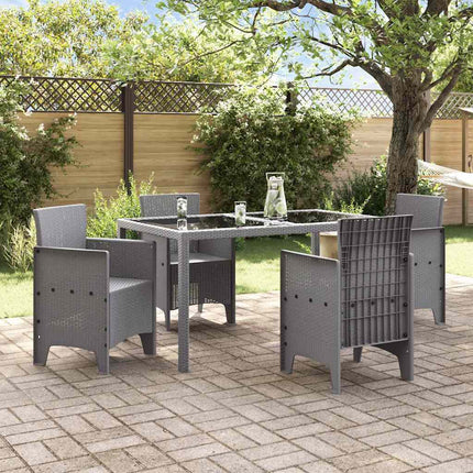 Trädgård Stol 4 pcs Ljusgrå 53 x 49 x 85 cm Polypropylen