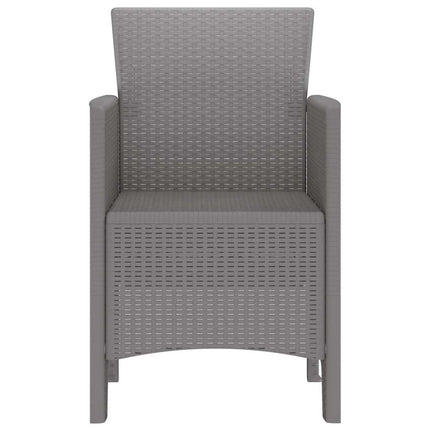 Trädgård Stol 4 pcs Ljusgrå 53 x 49 x 85 cm Polypropylen