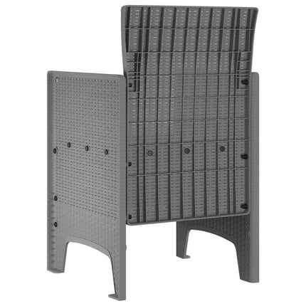 Trädgård Stol 4 pcs Ljusgrå 53 x 49 x 85 cm Polypropylen