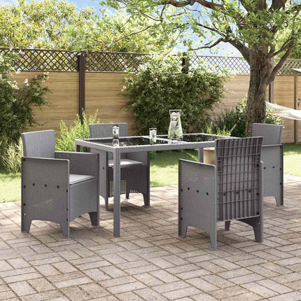 Trädgård Stol 4 pcs Ljusgrå 53 x 49 x 85 cm Polypropylen