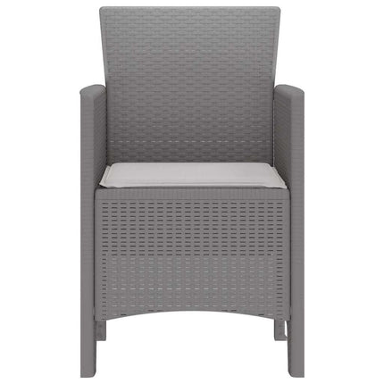 Trädgård Stol 4 pcs Ljusgrå 53 x 49 x 85 cm Polypropylen