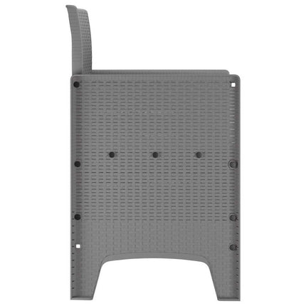 Trädgård Stol 4 pcs Ljusgrå 53 x 49 x 85 cm Polypropylen