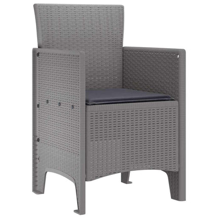 Trädgård Stol 4 pcs Ljusgrå 53 x 49 x 85 cm Polypropylen