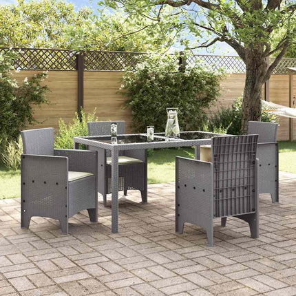 Trädgård Stol 4 pcs Ljusgrå 53 x 49 x 85 cm Polypropylen