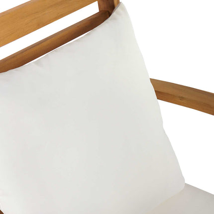 Trädgårdsoffset 3 pcs Naturfärg Massivt teakträ