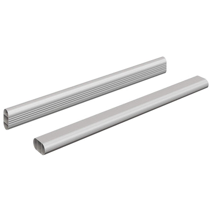 Klädstång 2 st Silver 316 x 15 x 29 mm Aluminiumlegering