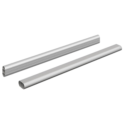Klädstång 2 pcs Silver 464 x 15 x 29 mm Aluminiumlegering