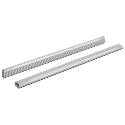 Klädstång 2 pcs Silver 472 x 15 x 29 mm Aluminiumlegering