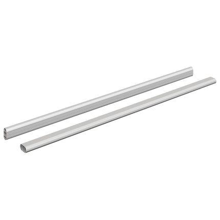 Klädstång 2 st Silver 664 x 15 x 29 mm Aluminiumlegering