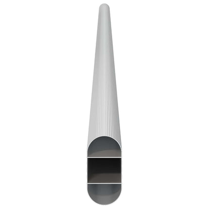 Klädstång 2 st Silver 664 x 15 x 29 mm Aluminiumlegering