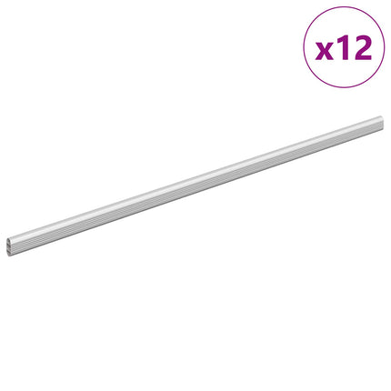 Klädstång 12 st Silver 764 x 15 x 29 mm Aluminiumlegering