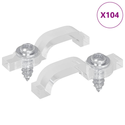 LED Strip Clips 23,8 mm 2 st Transparent Plast och Järn