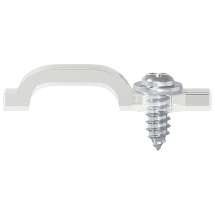 LED Strip Clips 23,8 mm 2 pcs Transparent Plast och Järn