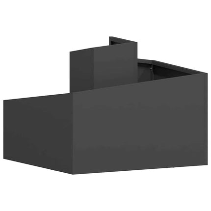 Trädgårdsplanterare Svart 60 x 60 x 50 cm Kallvalsat stål