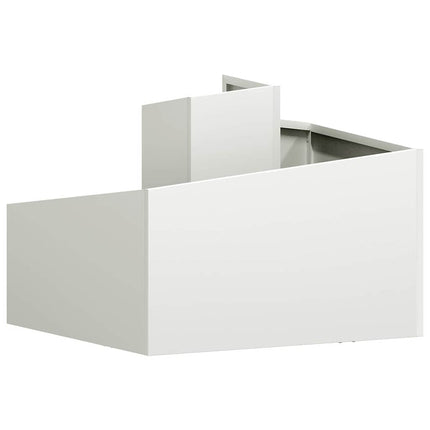 Trädgårdsplanterare Vit 60 x 60 x 50 cm Kallvalsat stål