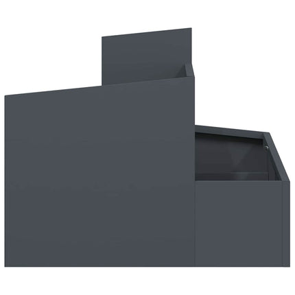 Trädgårdsplanterare Antracit 60 x 60 x 50 cm Kallvalsat stål