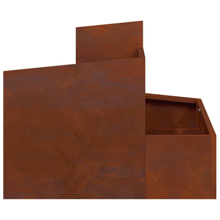 Trädgårdsplanterare Rostig 60 x 60 x 50 cm Väderbeständig stål