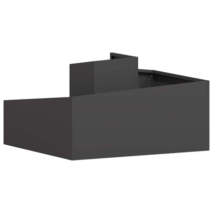 Trädgårdsplanterare Svart 80 x 80 x 50 cm Kallvalsat stål