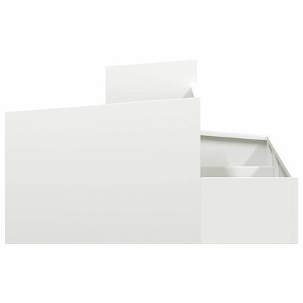 Trädgårdsplanterare Vit 80 x 80 x 50 cm Kallvalsat stål