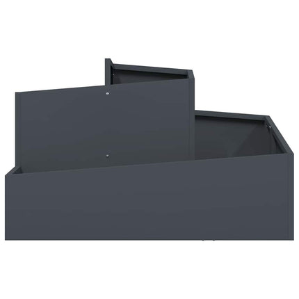 Trädgårdsplanterare Antracit 80 x 80 x 50 cm Kallvalsat stål