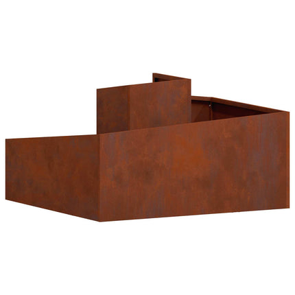 Trädgårdsplanterare Brun 80 x 80 x 50 cm Väderbeständig stål