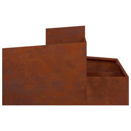 Trädgårdsplanterare Rostig 80 x 80 x 50 cm Väderbeständig stål