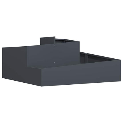 Trädgårdsplanterare Antracit 100 x 100 x 50 cm Kallvalsat stål