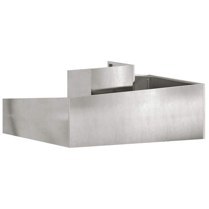 Trädgårdsplanterare Silver 100 x 100 x 50 cm Rostfritt stål