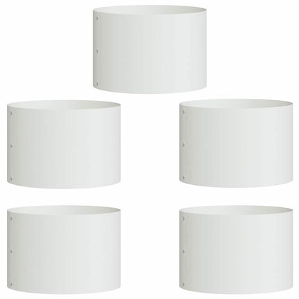 Krukring 5 pcs Vit 30 x 30 x 20 cm Kallvalsat stål