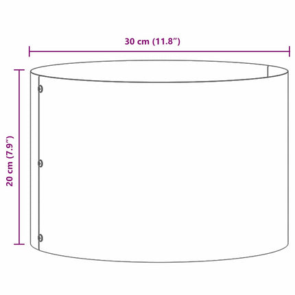 Krukring 5 pcs Vit 30 x 30 x 20 cm Kallvalsat stål