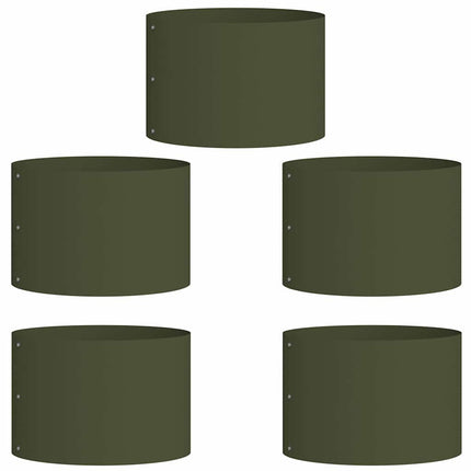 Krukring 5 pcs Olivgrön 30 x 30 x 20 cm Kallvalsat stål
